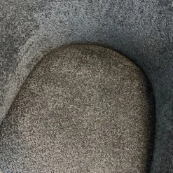 Draaifauteuil bouclé - zwart - 74x68x66 cm