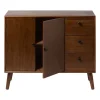Dressoir retro - donkerbruin - 76x93x31.5 cm