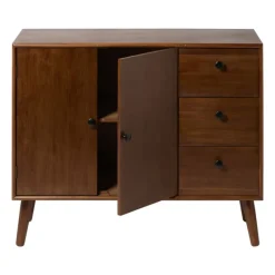 Dressoir retro - donkerbruin - 76x93x31.5 cm