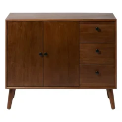 Dressoir retro - donkerbruin - 76x93x31.5 cm