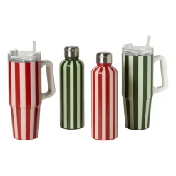 Drinkbeker streep - groen - 900 ml