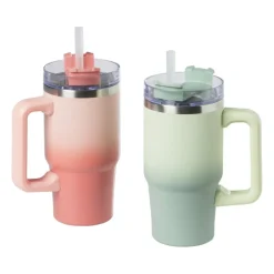 Drinkbeker thermo met draaideksel - groen - 600 ml