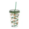 Drinkbeker zonnetjes - groen/oranje - 380 ml