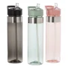 Drinkfles met rietje - zwart - 500 ml