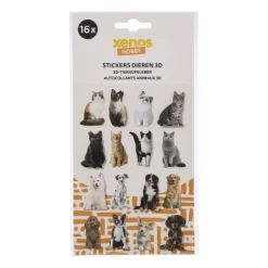3D stickers dieren - set van 16