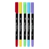 Dual waterverf kwast - set van 5