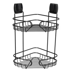 Easy lock doucherekje hoek - zwart - 21.5x21.5x34 cm
