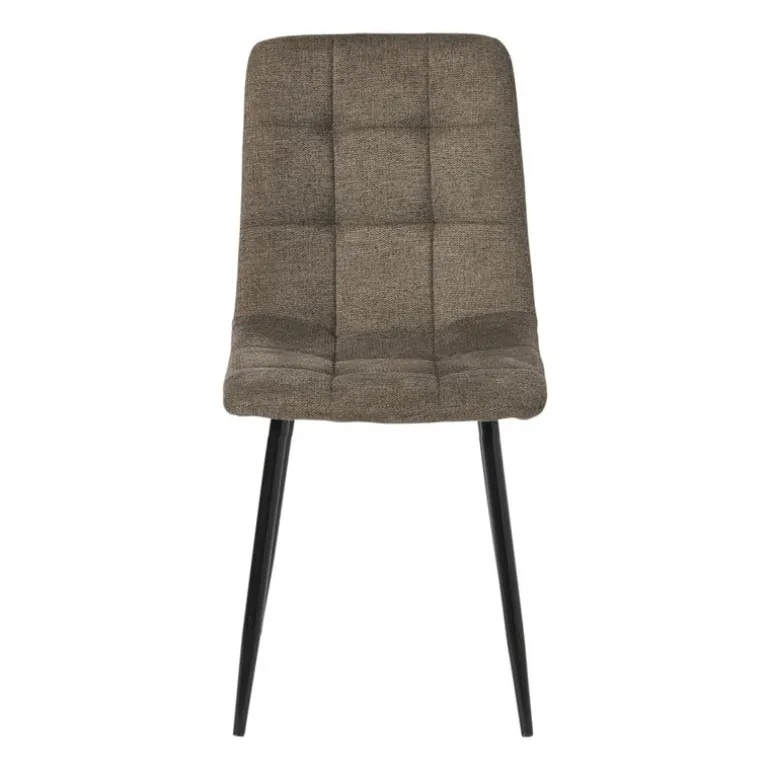 Eetkamerstoel chenille - bruin - 90x53.5x44.5 cm