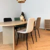 Eetkamerstoel chenille - groen - 90x53.5x44.5 cm