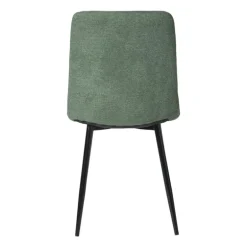 Eetkamerstoel chenille - groen - 90x53.5x44.5 cm