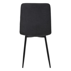 Eetkamerstoel chenille - zwart - 90x53.5x44.5 cm