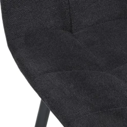 Eetkamerstoel chenille - zwart - 90x53.5x44.5 cm