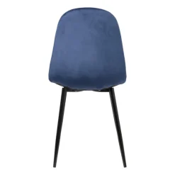Eetkamerstoel Ivy velvet - donkerblauw - 88x44x53 cm
