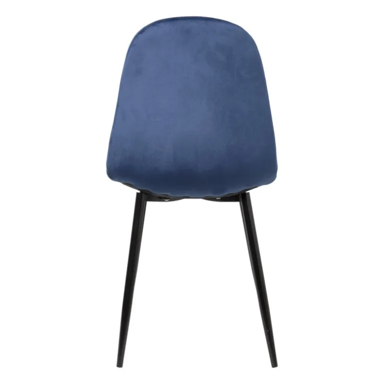 Eetkamerstoel Ivy velvet - donkerblauw - 88x44x53 cm