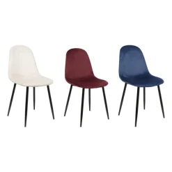 Eetkamerstoel Ivy velvet - donkerblauw - 88x44x53 cm