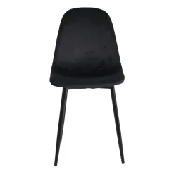 Eetkamerstoel Ivy - velvet zwart - 53x44x88 cm