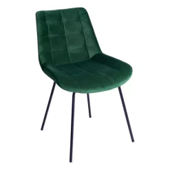 Eetkamerstoel velvet - donkergroen - 52x52x81 cm