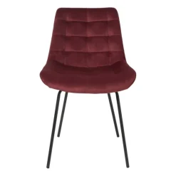 Eetkamerstoel velvet - rood - 79x50x44 cm