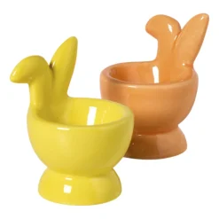 Eierdopje met oren - oranje