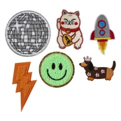 Emblemen funny - multikleur - set van 6