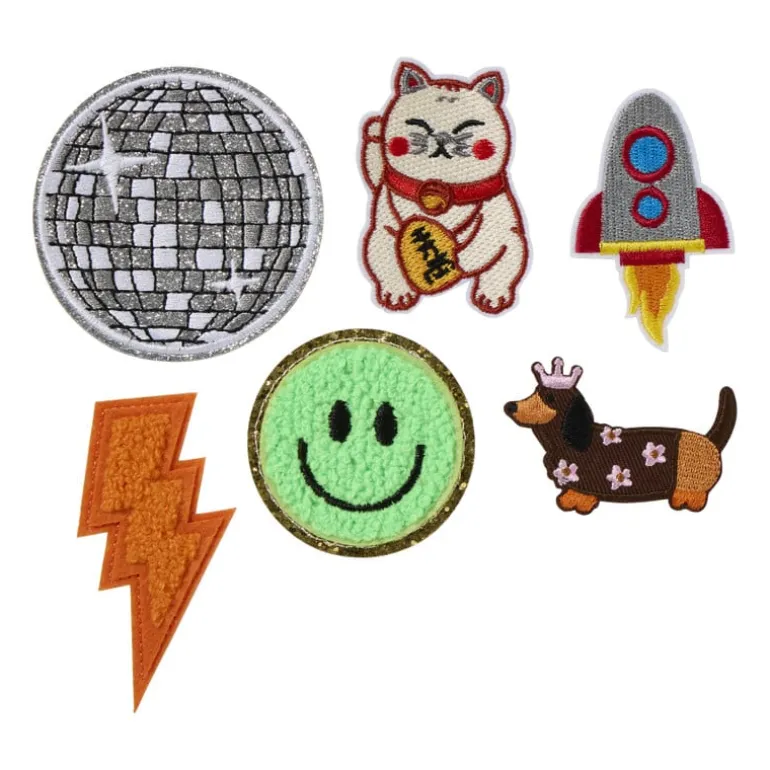 Emblemen funny - multikleur - set van 6