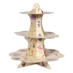 Etagère papier 3-laags - multikleur - 32 cm
