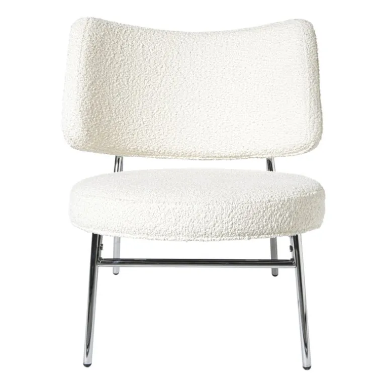 Fauteuil Amber - wit/zilverkleurig - 71.5x63x70.5 cm