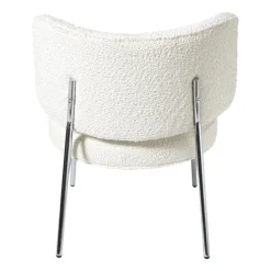 Fauteuil Amber - wit/zilverkleurig - 71.5x63x70.5 cm