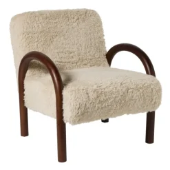 Fauteuil beatle - beige/bruin - 80x78x70 cm