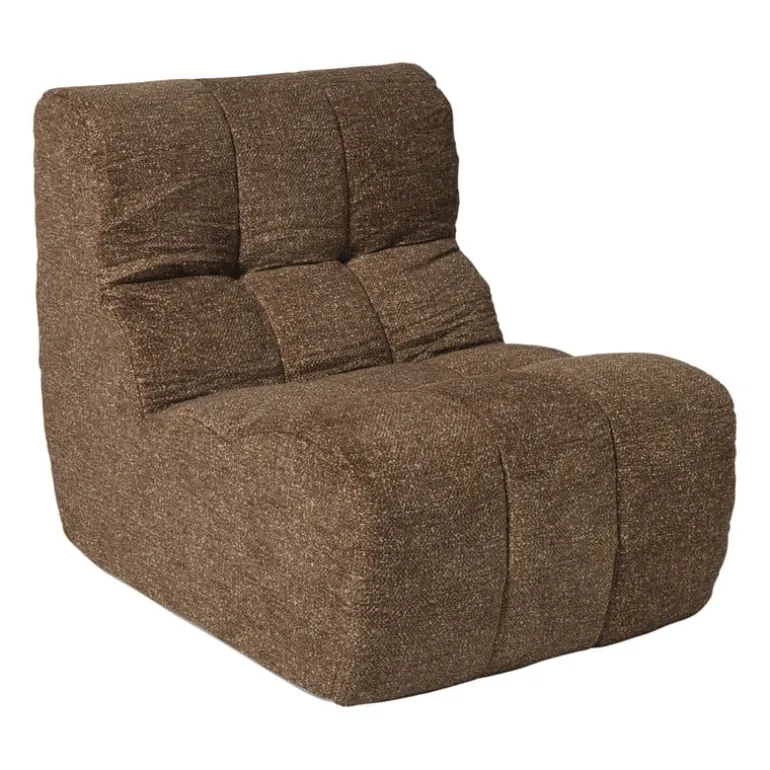 Fauteuil chenille chunk - bruin - 87x72x66 cm