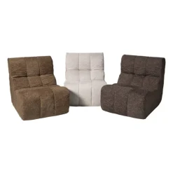 Fauteuil chenille chunk - bruin - 87x72x66 cm