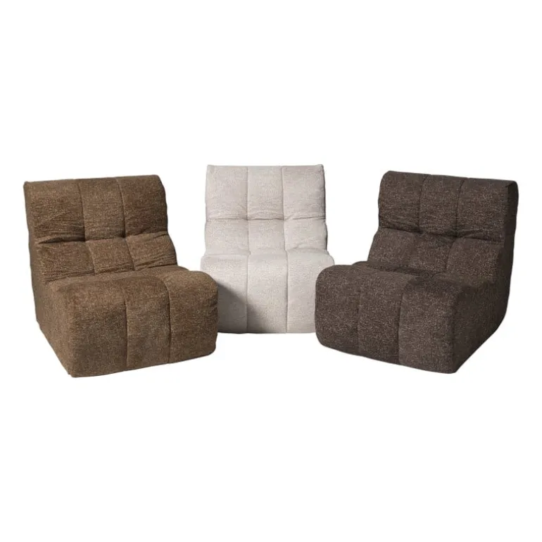 Fauteuil chenille chunk - bruin - 87x72x66 cm