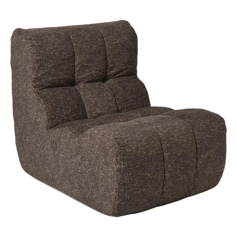 Fauteuil chenille chunk - donkerbruin - 87x72x66 cm