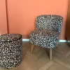 Fauteuil luipaard - bruin - 69x66x56 cm