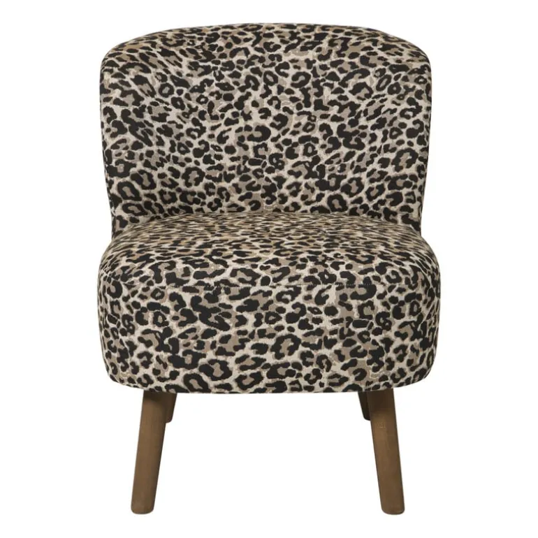 Fauteuil luipaard - bruin - 69x66x56 cm