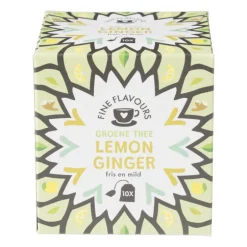 Fine Flavours groene thee - lemon ginger - 10 zakjes