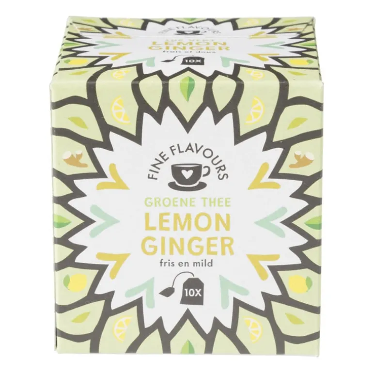 Fine Flavours groene thee - lemon ginger - 10 zakjes