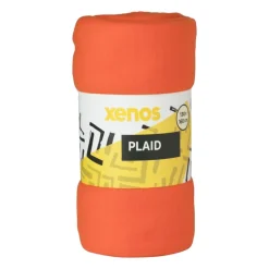 Fleece deken - oranje - 160x130 cm