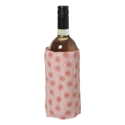 Fles koeler zonnetjes - oranje/roze - 34.5x17.5 cm