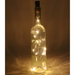 Fles met LED lampjes - plastic