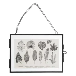 Fotokader liggend - aan kettinkje - zwart -13x18 cm