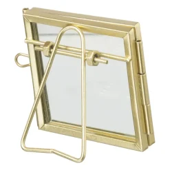 Fotokader mini - goudkleurig - 6x6 cm