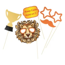 Fotoprops - oranje - set van 6