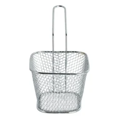 Frituurmandje - zilver - 10.5x8.5x6.5 cm