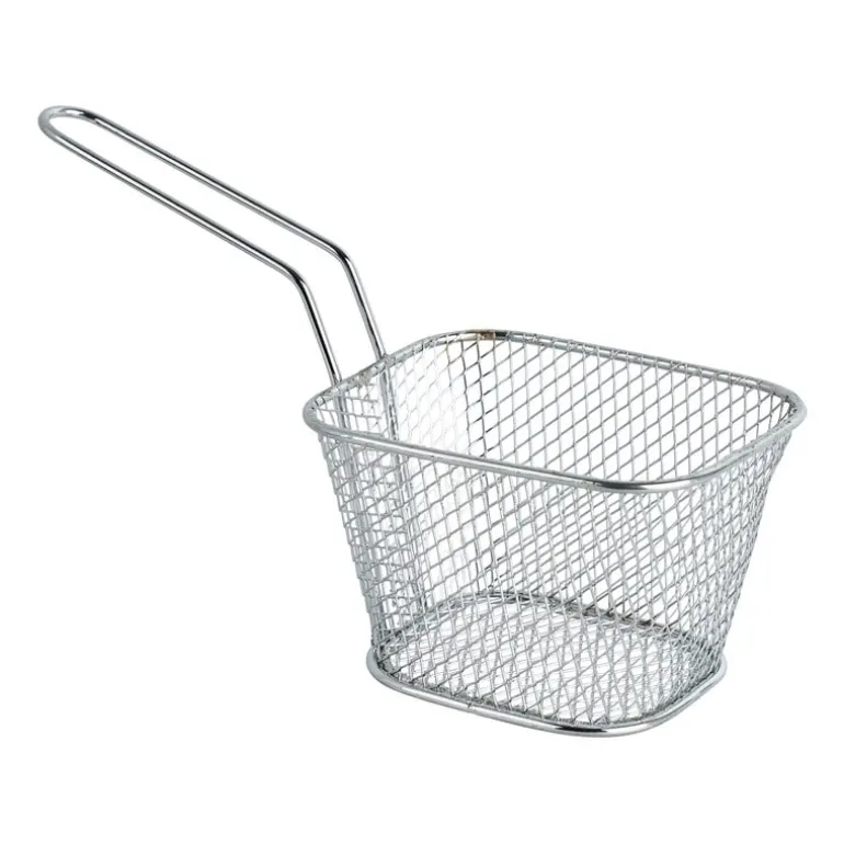 Frituurmandje - zilver - 10.5x8.5x6.5 cm