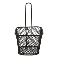 Frituurmandje - zwart - 10.5x8.5x6.5 cm
