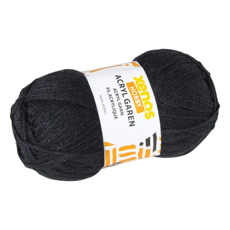 Garen acryl - zwart - 100 gram - 240 meter