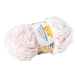 Garen fluffy - beige/roze - 100 gram - 60 meter
