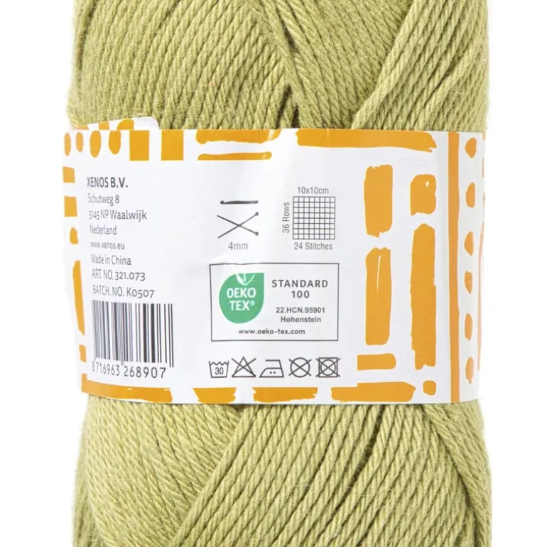 Garen katoen - lichtgroen - 50 gram - 125 meter