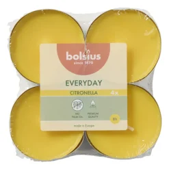 Geur maxiwaxinelichten Bolsius - citronella - set van 4